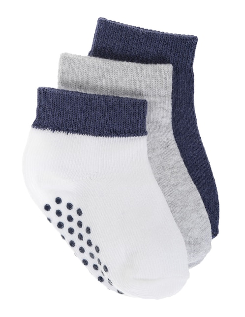 Set tin antiderrapante Mon Caramel Basics de algodón para bebé niño 3 pares