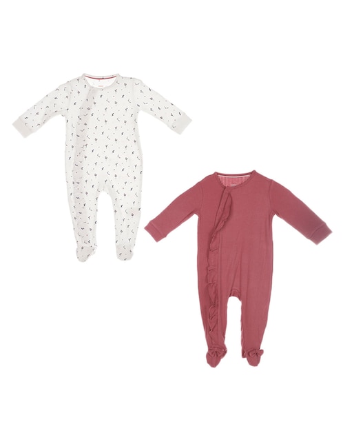 Set de mamelucos Woohoo! de algodón para bebé niña