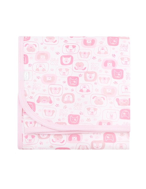 Cobija de tejido plano Baby Creysi Collection I Love Pet para bebé niña
