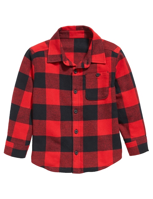 Camisa casual Old Navy de algodón manga larga para bebé niño