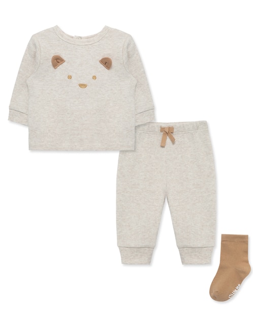Conjunto Little Me de algodón orgánico unisex 3 piezas