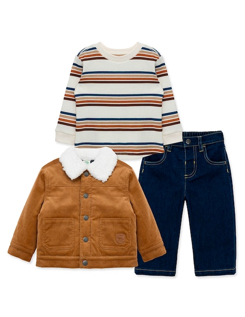 Conjunto Little Me de algodón para bebé niño 3 piezas