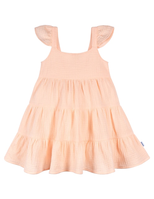 Vestido Gerber manga volantes para bebé niña