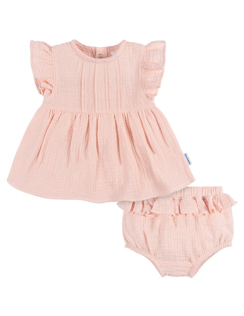 Conjunto Gerber Blush and Starfish de algodón para bebé niña 2 piezas