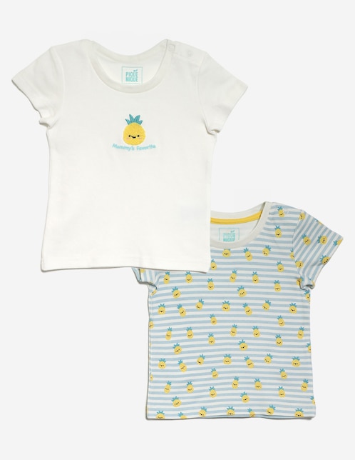 Set playera Piquenique Babies manga corta para preescolar niña