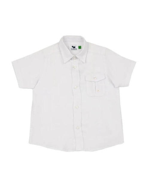 Camisa casual Ferrioni de lino manga corta para niño