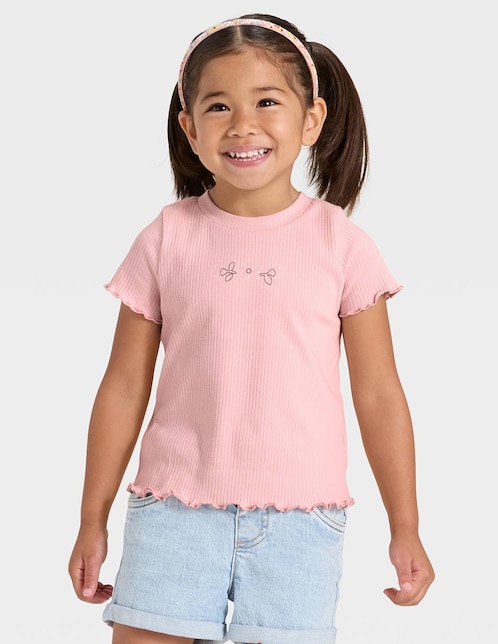 Playera Cat & Jack manga corta para preescolar niña