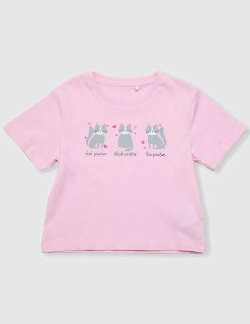 Playera manga corta para niña