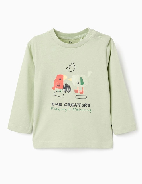 Playera manga larga para bebé unisex 1