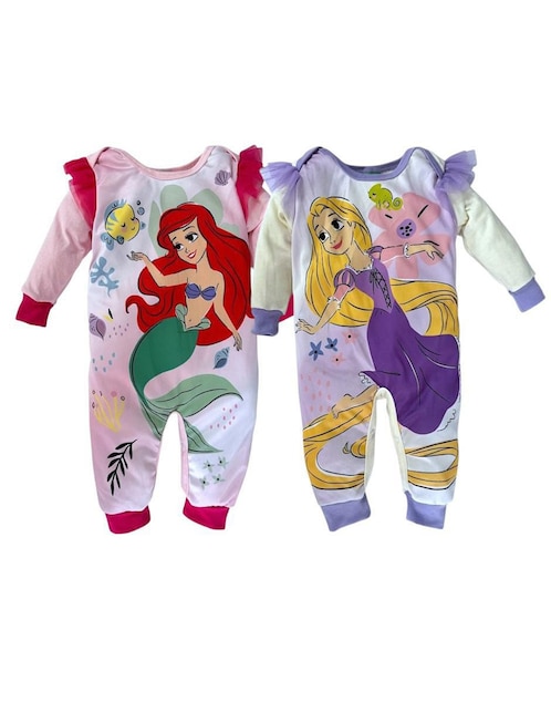 Set de mamelucos Princesas de algodón para bebé niña 1