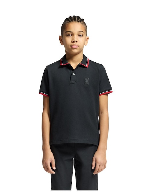 Playera tipo polo psycho bunny de algodón para niño