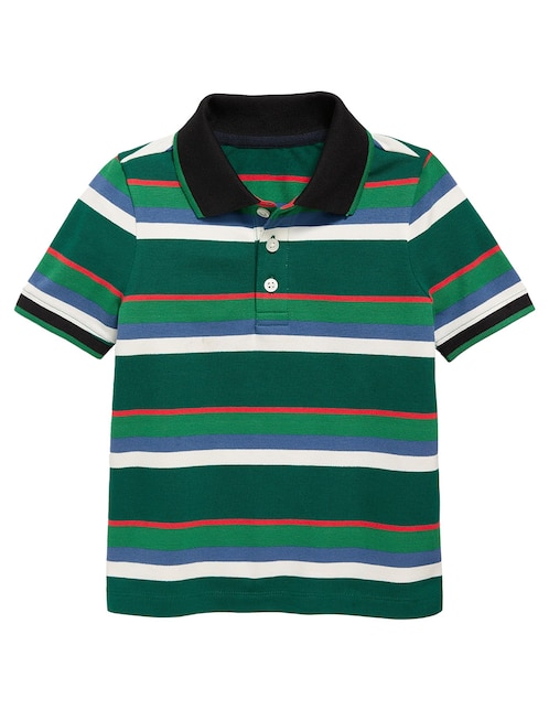Playera tipo polo de algodón para bebé niño 1