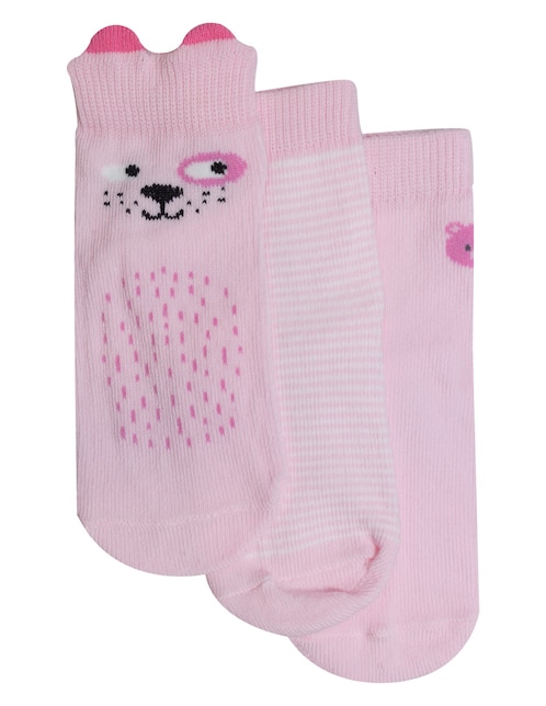 Set de tin Babies R Us Beba de algodón para bebé niña 3 pares