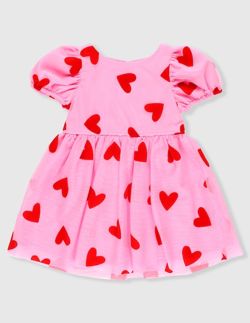 Vestido manga globo para niña 1