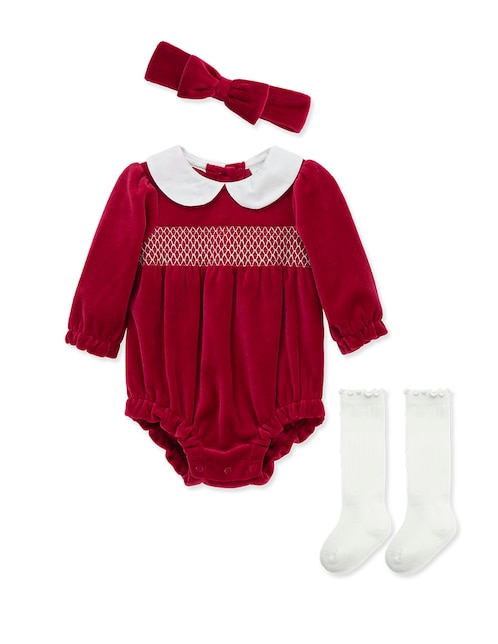 Conjunto de algodón para bebé niña 3 piezas