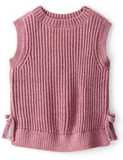 Chaleco tejido para bebé niña 1