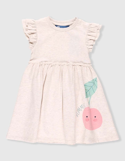Vestido manga volantes para niña 1