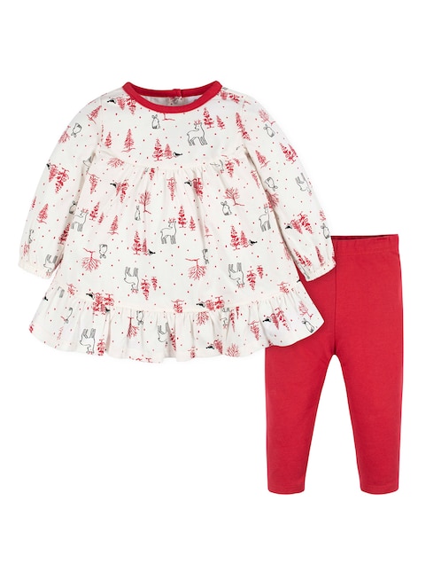 Conjunto vestido Gerber manga acampanada para bebé niña