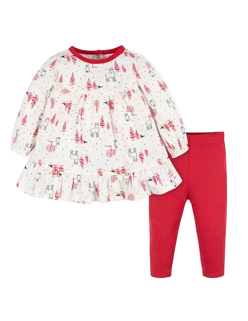 Conjunto vestido Gerber manga acampanada para niña