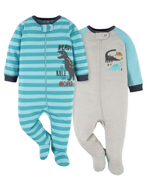 Set de mamelucos Gerber de algodón para bebé niño