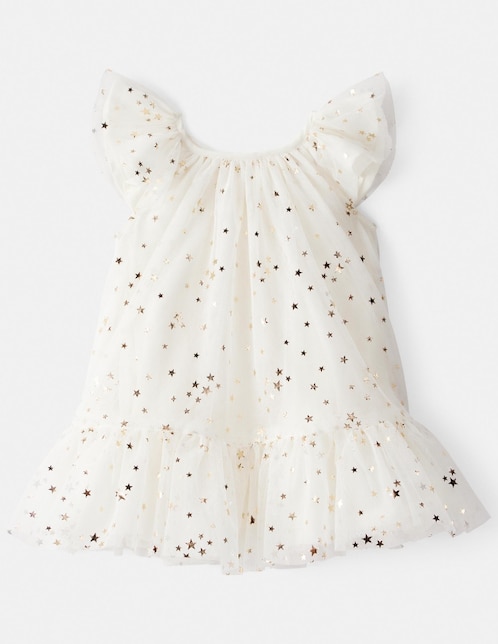 Vestido manga volantes para bebé niña 1