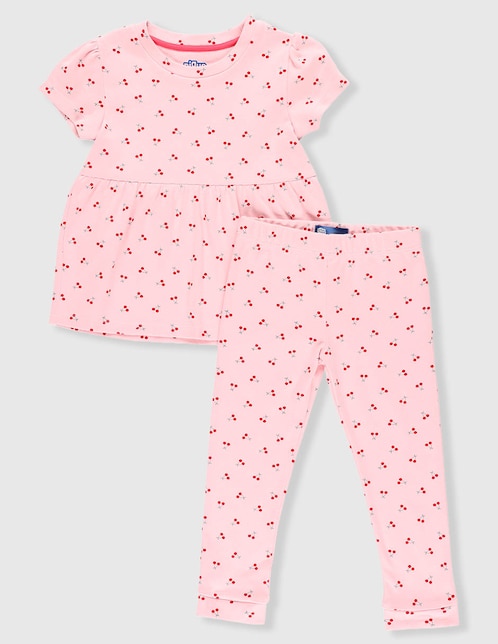 Conjunto Piquenique Babies de algodón para bebé niña 2 piezas