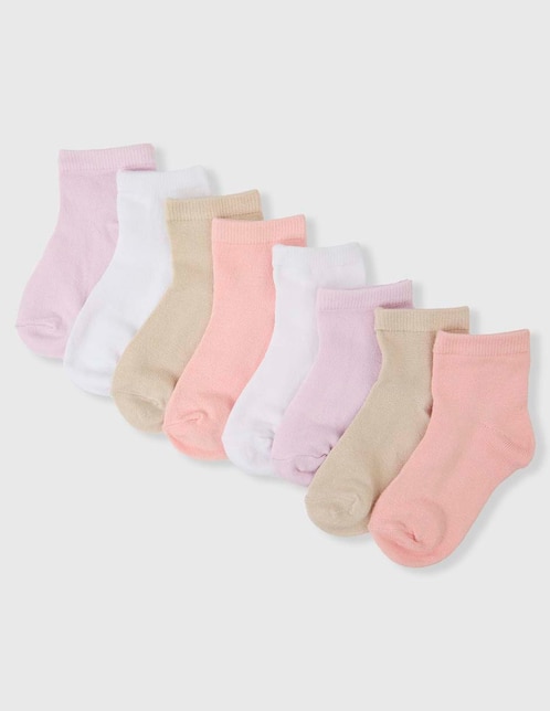 Set de calcetín Mon Caramel Basics para bebé niña 8 pares