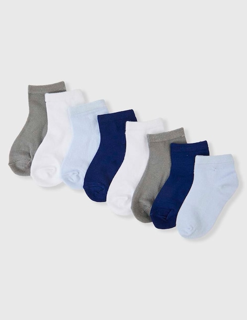 Set de calcetín Mon Caramel Basics de algodón para bebé niño 8 pares