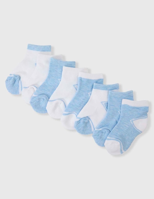 Set de calcetín Mon Caramel Basics de algodón para bebé niño 8 pares