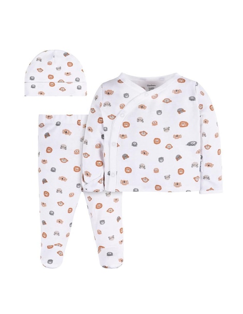Conjunto casual gerber de algodón para bebé unisex 3 piezas