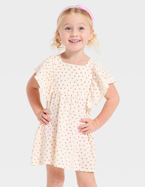 Vestido manga volantes para niña 1