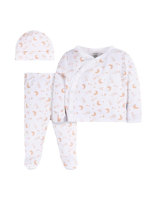 Conjunto Gerber de algodón unisex 3 piezas