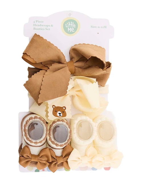 Set de calcetínes Little Me de algodón para bebé niña 2 pares