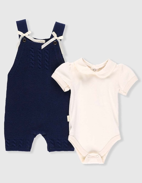 Conjunto overol de algodón para bebé niña 1