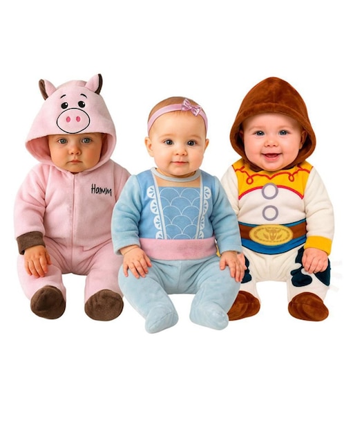 Set de mamelucos Disney Hamm, Bo Peep y Jessie para bebé niña