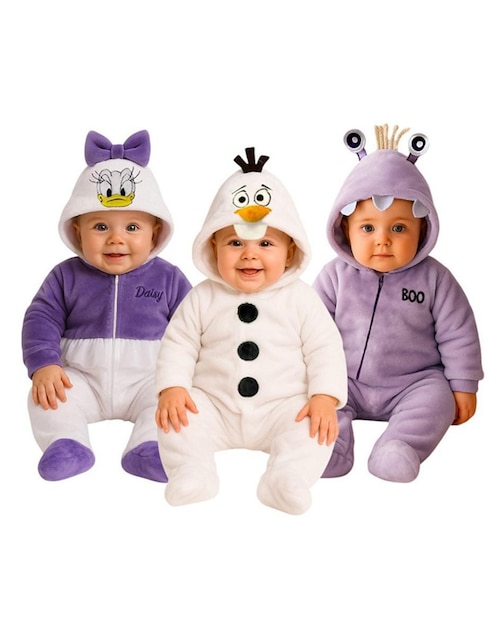 Set de mamelucos Disney Daisy, Olaf y Boo para bebé niña