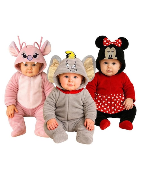 Set de mamelucos Disney Angel, Dumbo y Minnie para bebé niña