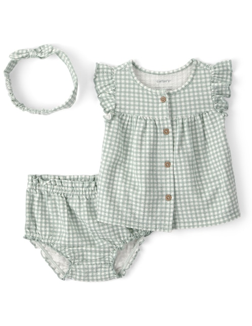 Conjunto casual carter's de algodón para niña bebé