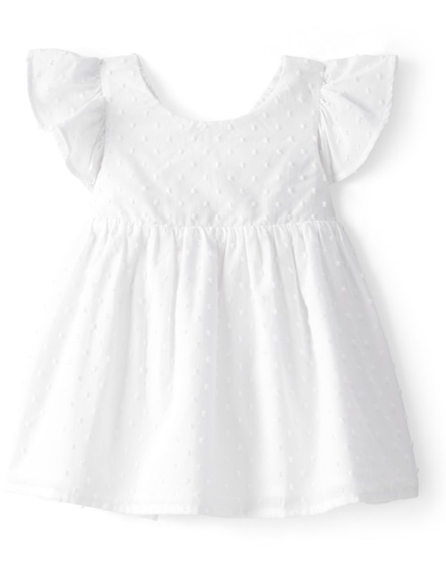 Vestido manga volantes para bebé niña 1