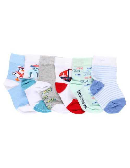 Set de calcetín Punto Blanco de algodón para bebé niño
