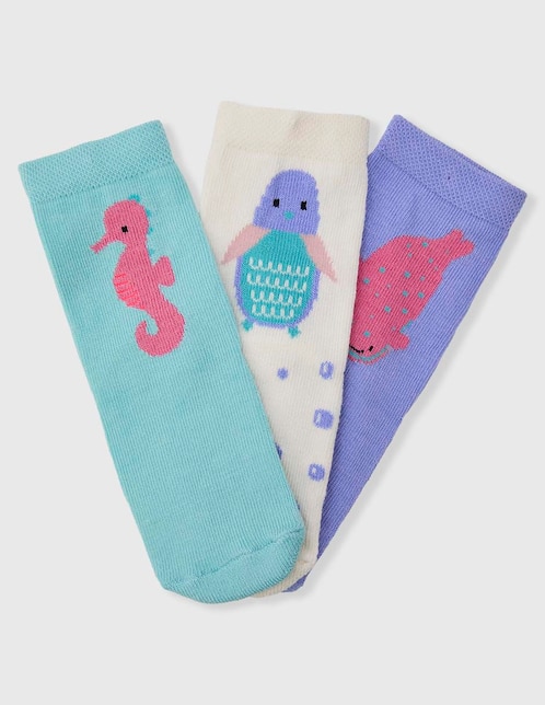 Set calcetín Punto Blanco de algodón para bebé niña 5 pares