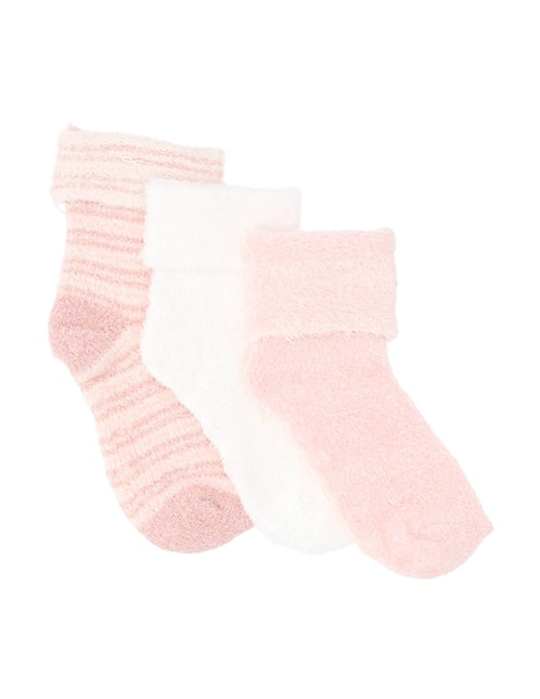 Set de calcetín antiderrapante Punto Blanco de algodón para bebé niña 3 pares