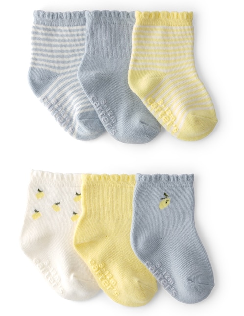 Set de calceta Carter's de algodón para bebé niña 6 pares