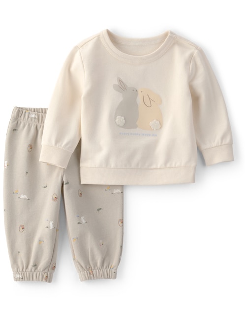 Conjunto casual Carter's de algodón para bebé unisex
