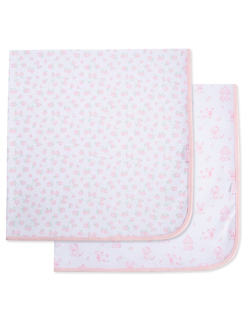Set cobijas clásicas de tejido punto para niña 1