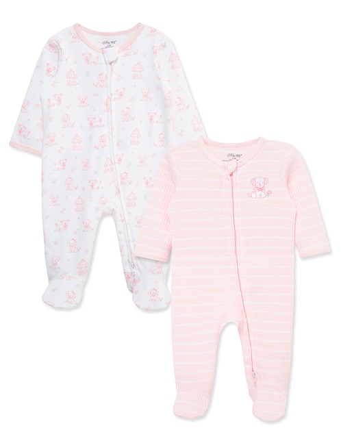 Set de mamelucos de algodón orgánico para bebé niña 1