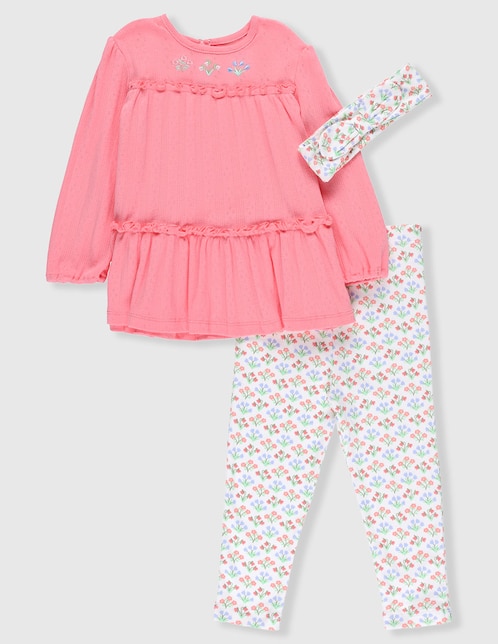 Conjunto casual Little Me de algodón para bebé niña