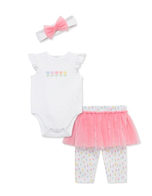 Conjunto casual Little Me de algodón para bebé niña