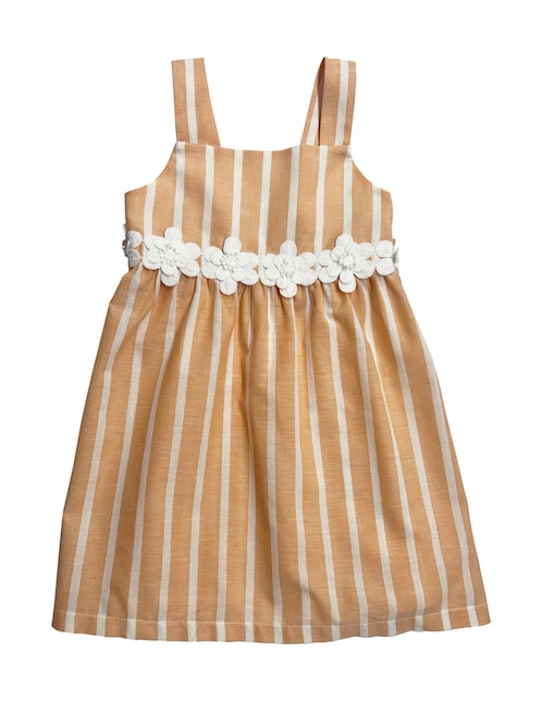 Vestido manga volantes para bebé niña 1