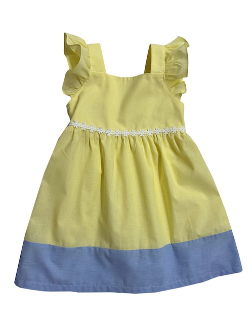 Vestido manga volantes para bebé niña 1
